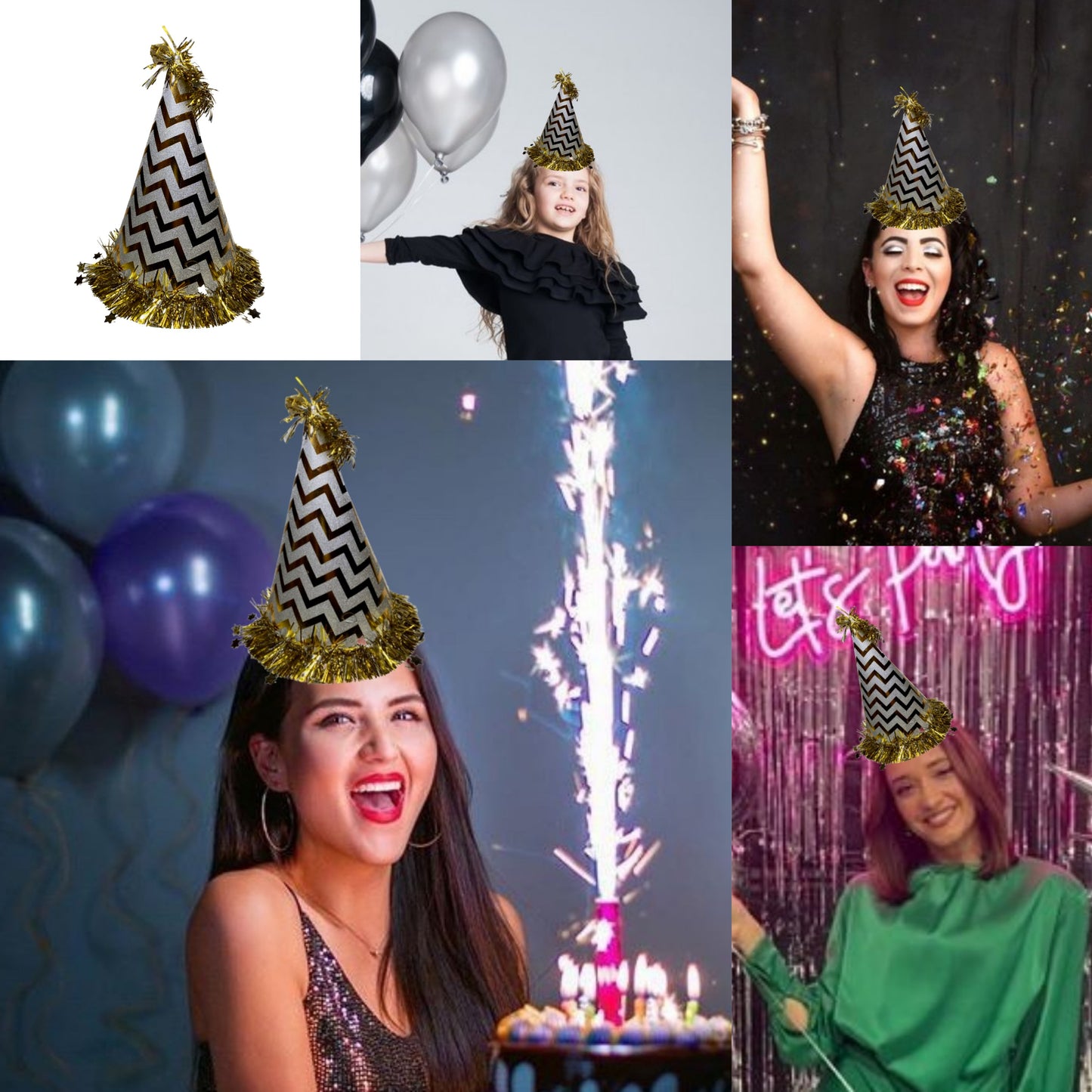 Silver Hat w/Star Swirl Bottom