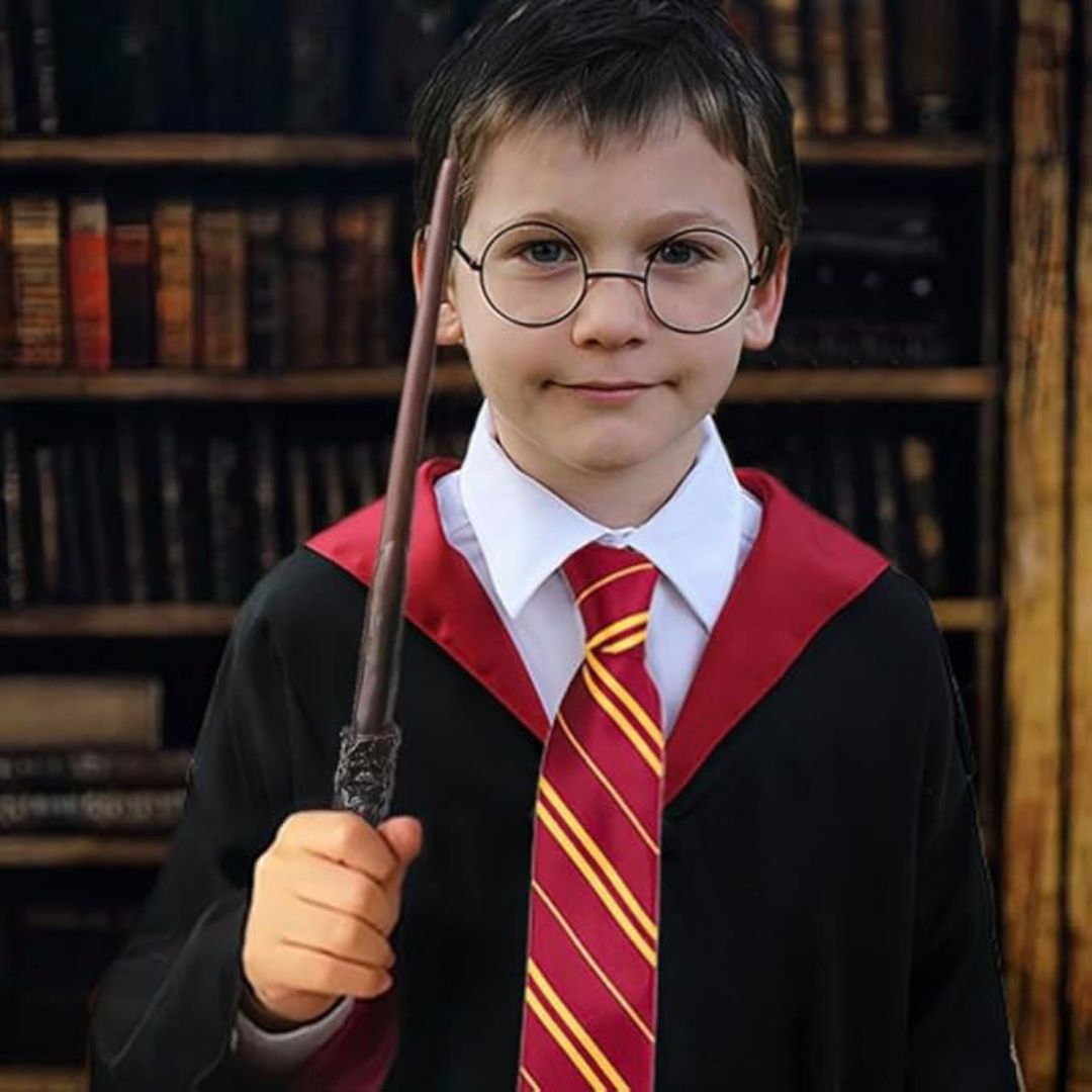 Harry Potter Wand, Tie & Eye Glasses Set - 3PC