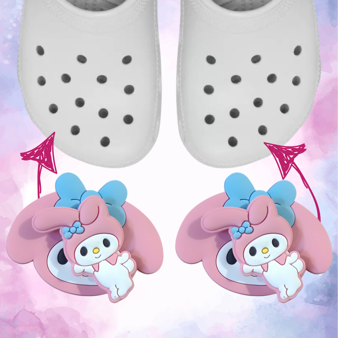 My Melody Spinning Shoe Charms - 2PC