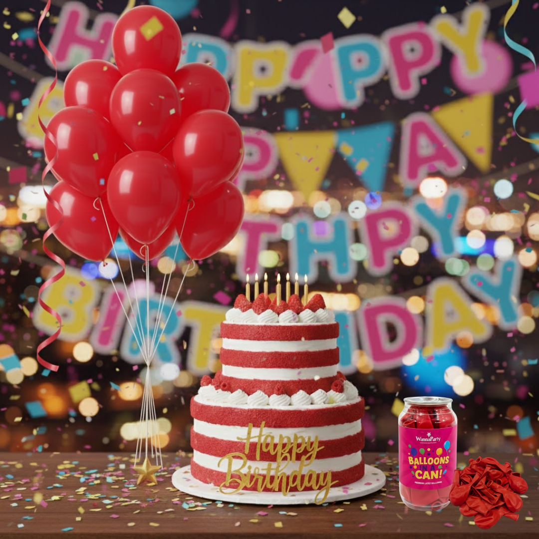 Red Party Balloons 10 Inch - Latex Balloons for Balloon Decoration - 20 Pc