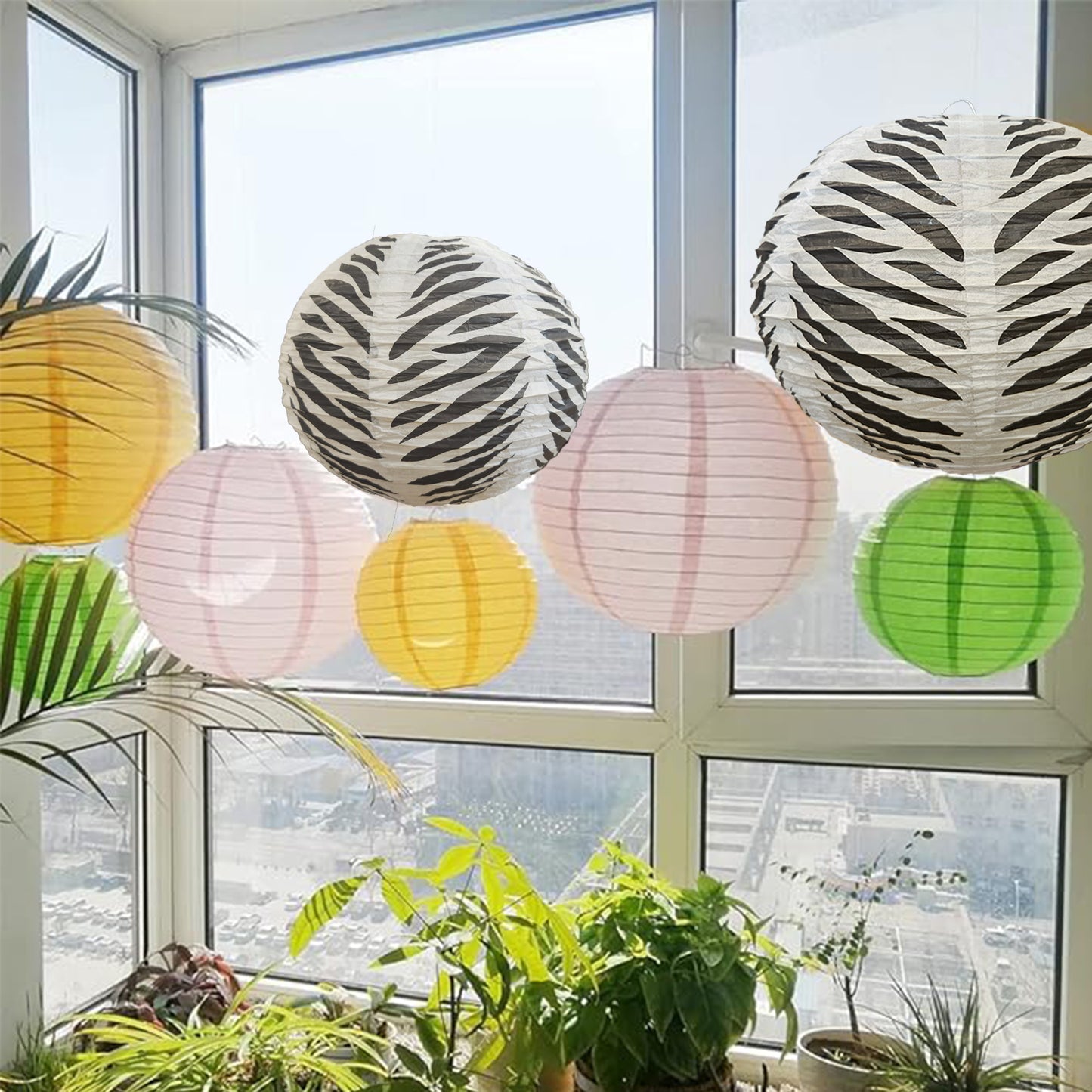 Zebra Print Paper Lantern for Hanging Decor - 3PC