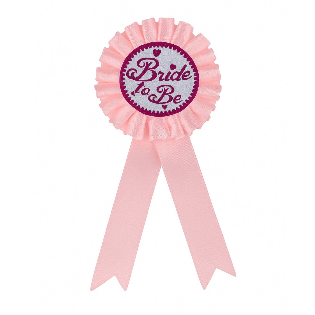 Bride To Be Baby Pink Award Button - 1PC