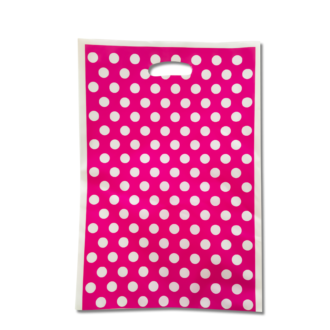Loot Bags Pink & Blue w/ Polka Dots for Party Favours - 10PC