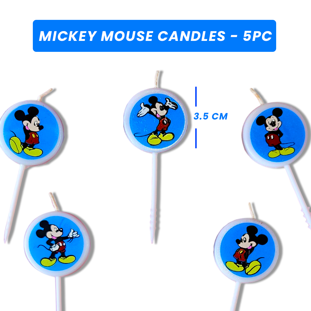 Mickey Mouse Candles - 5PC
