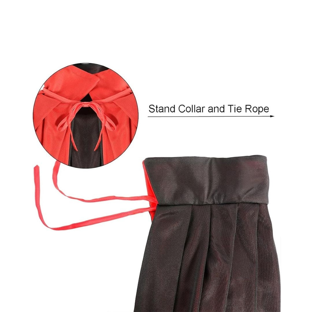 Halloween Red & Black Reversible Cape for Adults - 1PC