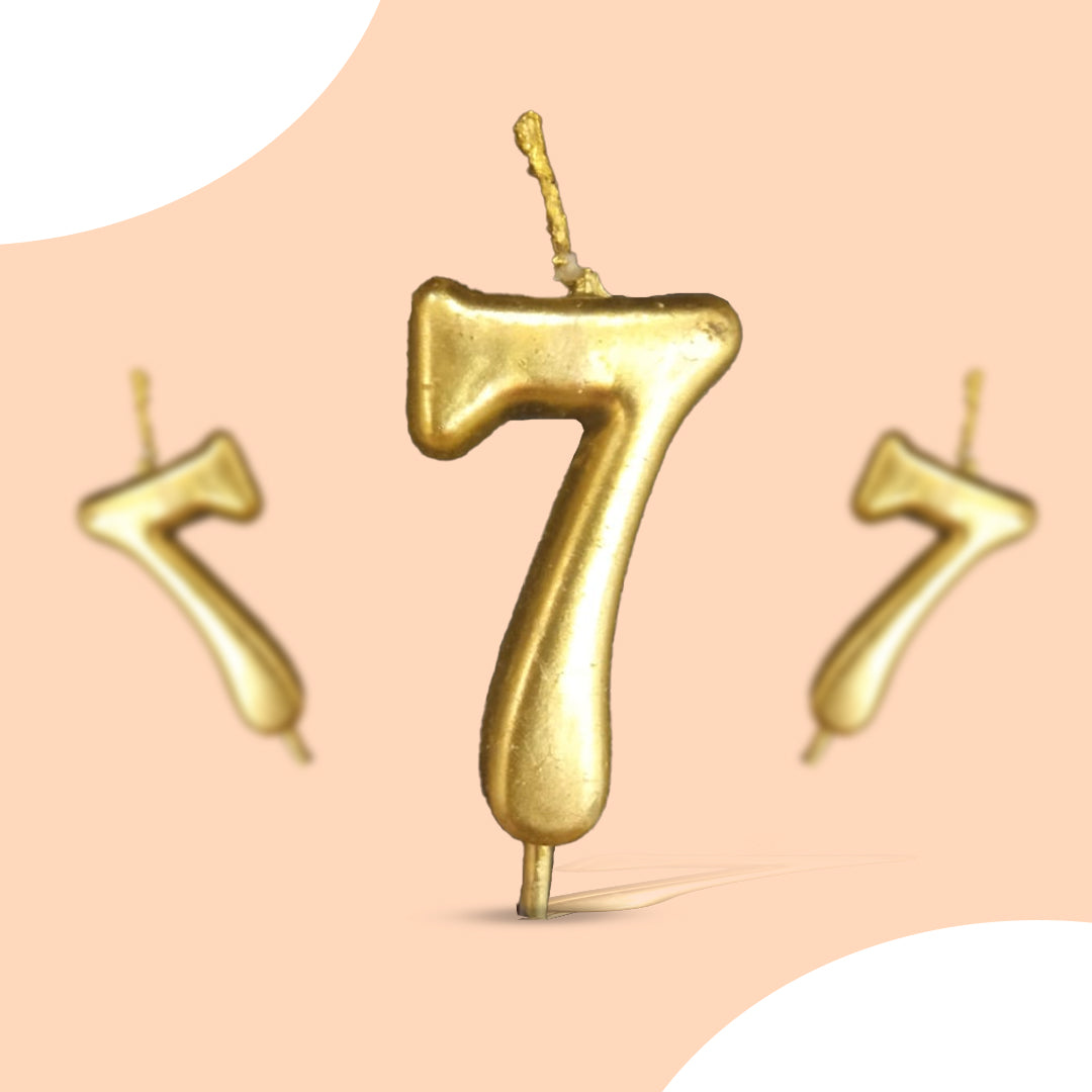 Golden Numerical Candle No. 7