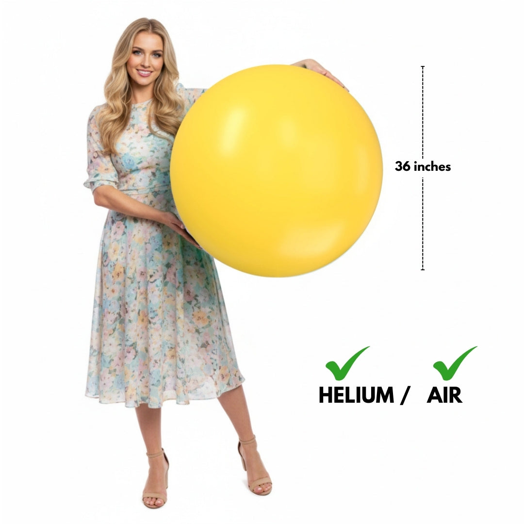 Macaron Yellow bladder Latex/ Rubber Balloon - Helium Quality - 36 inches - 1PC