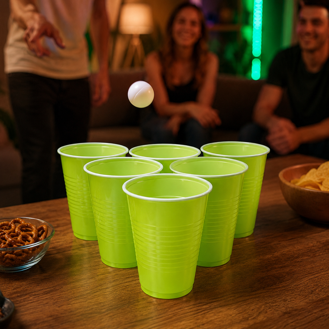Beer Pong Cups Green - 20PC