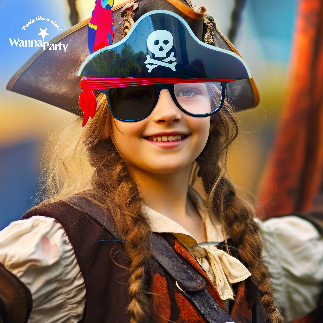 Pirate Shades w/ Parrot Fun Party Favor - 1PC