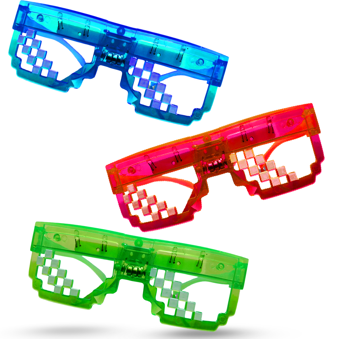 LED PcMan Green Glasses for Party Favour - 1PC
