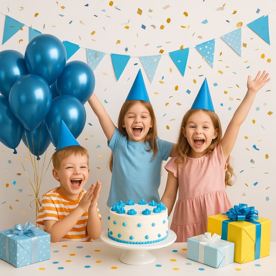 9" Chrome Blue Balloons - 20PC