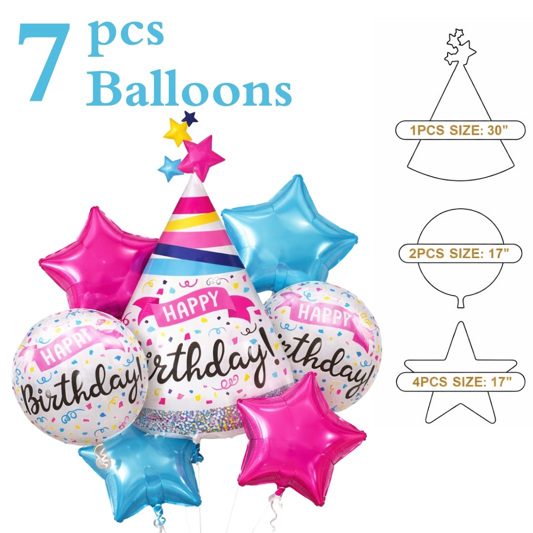 Hat Shaped Happy Birthday Balloon Set of 5