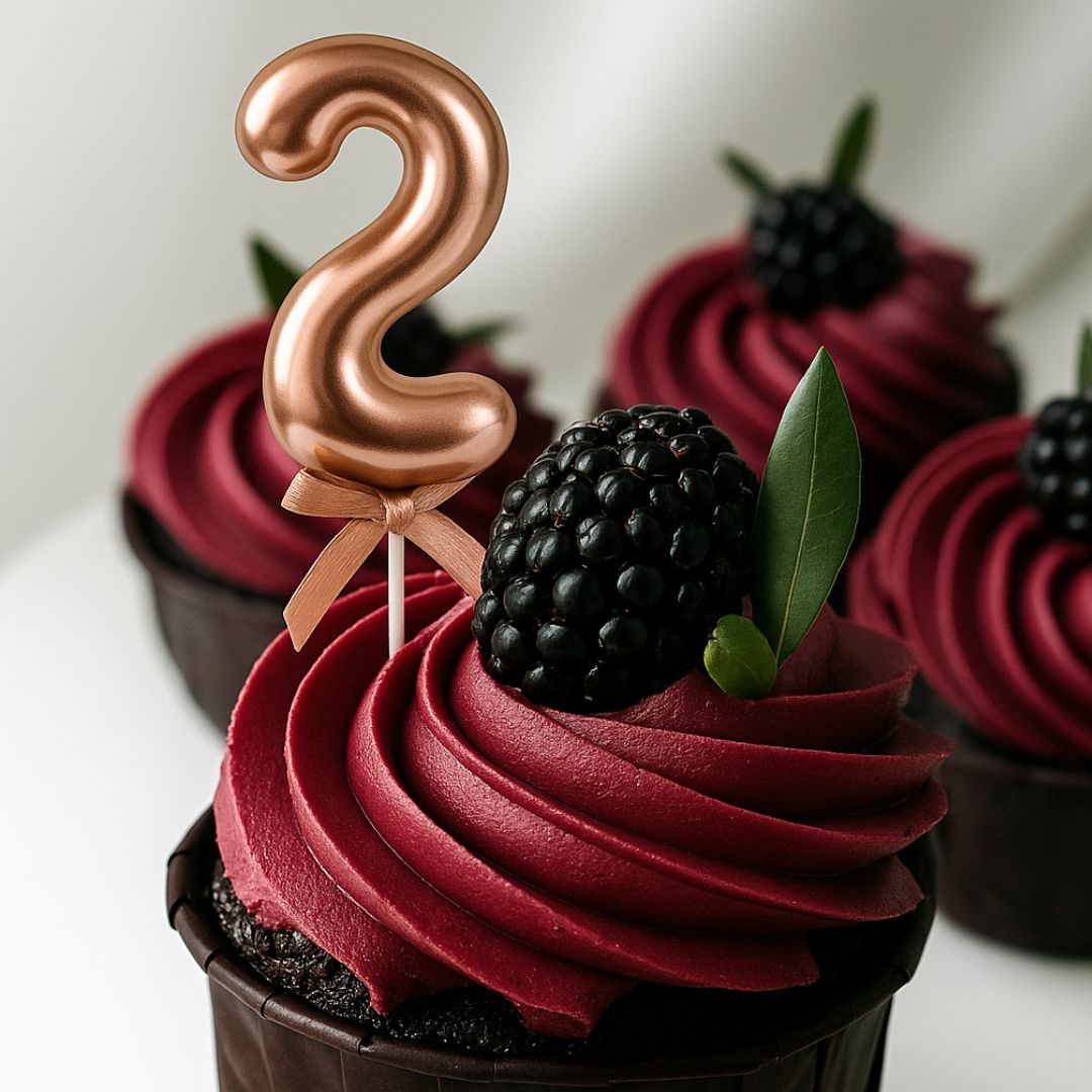 Numerical 2 Cake Topper Rose Gold-1PC