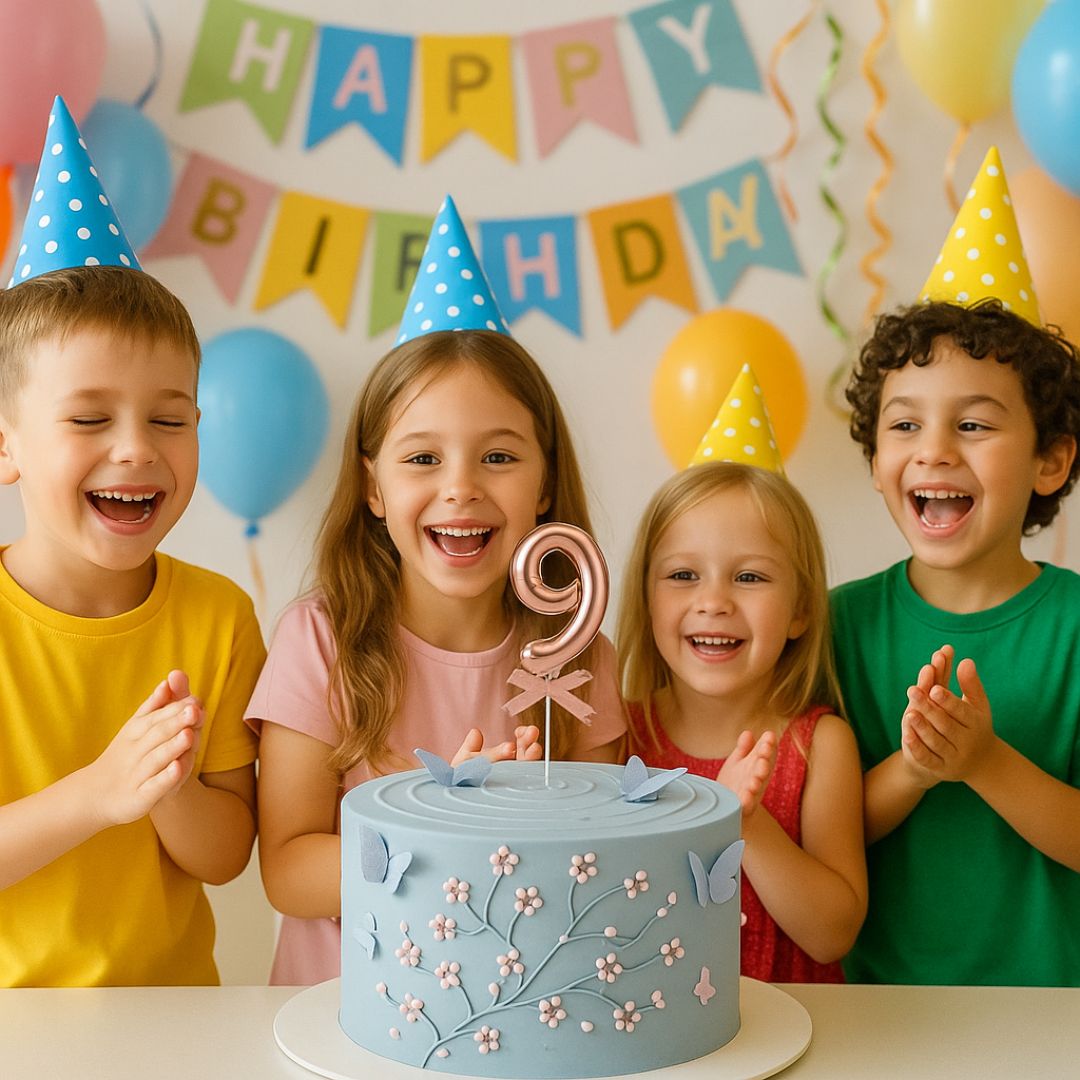 Numerical 9 Cake Topper Rose Gold-1PC