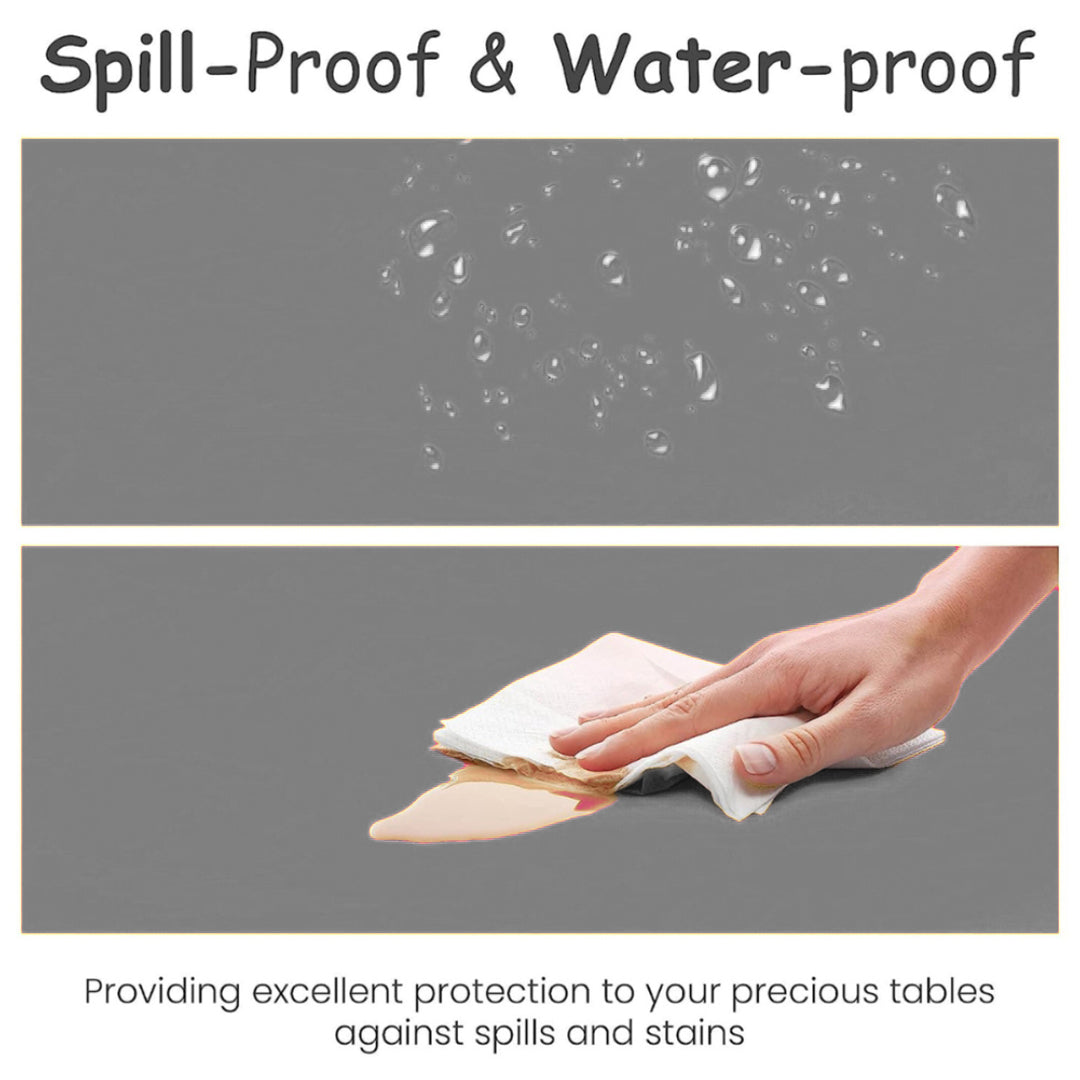 Silver Vinyl Table Cover for Party Decor - 54X108 - 1PC