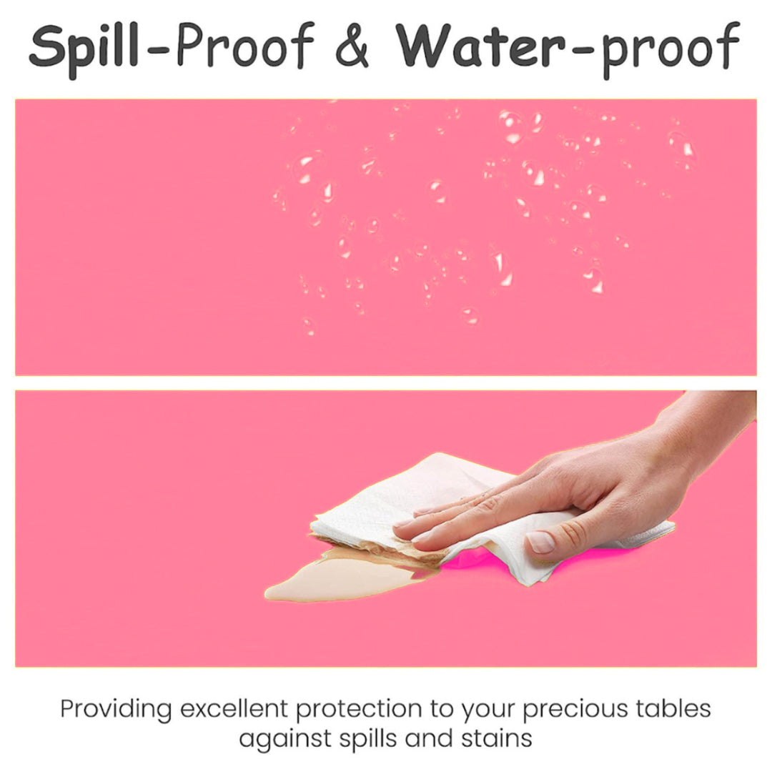 Light Pink Vinyl Table Cover for Party Decor - 54X108 - 1PC