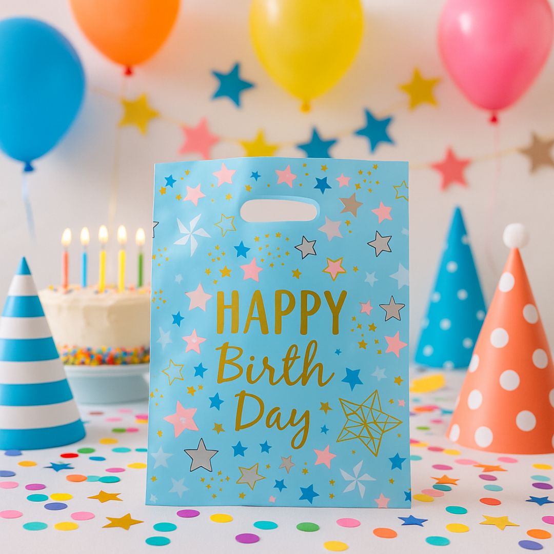 Happy Birthday Stary Affairs Aluminium Film Blue L