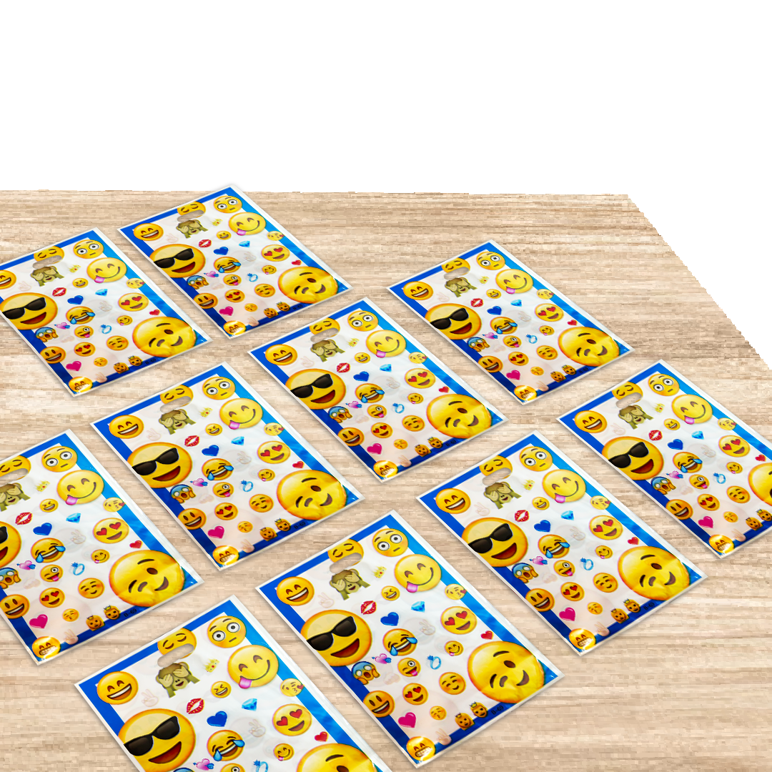Emoji / Smiley Theme AlumInium Film Loot Bags - 10