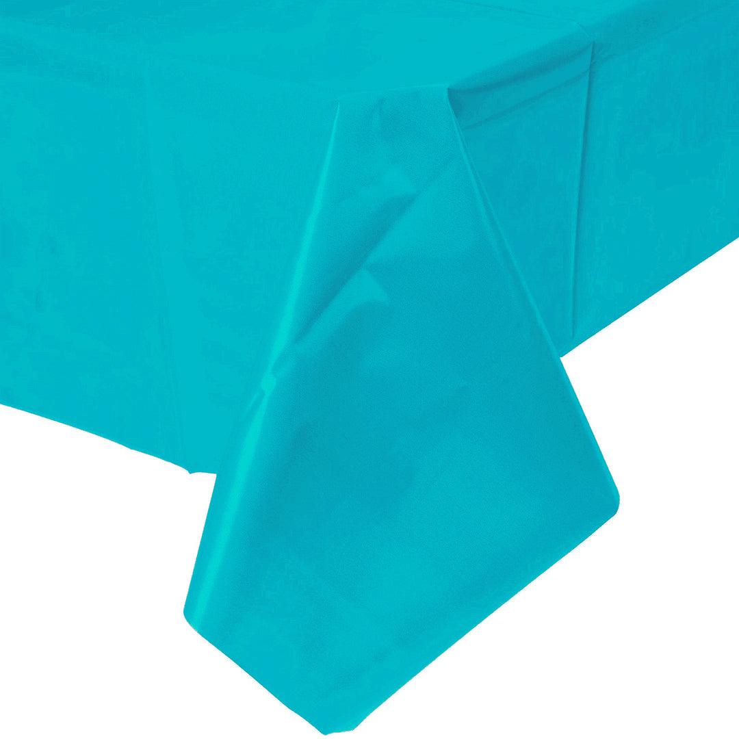 Aqua Blue Vinyl Table Cover 54"X108"