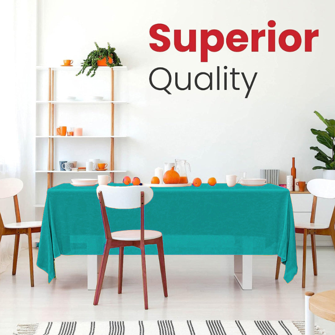 Aqua Blue Vinyl Table Cover 54"X108"
