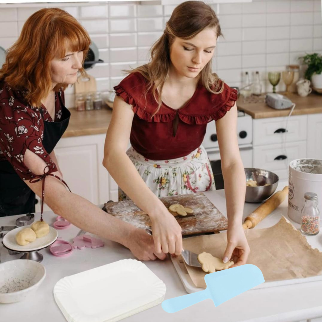 Blue Cake Knife, Forks & Disposable Plates Set - Set of 21 PC