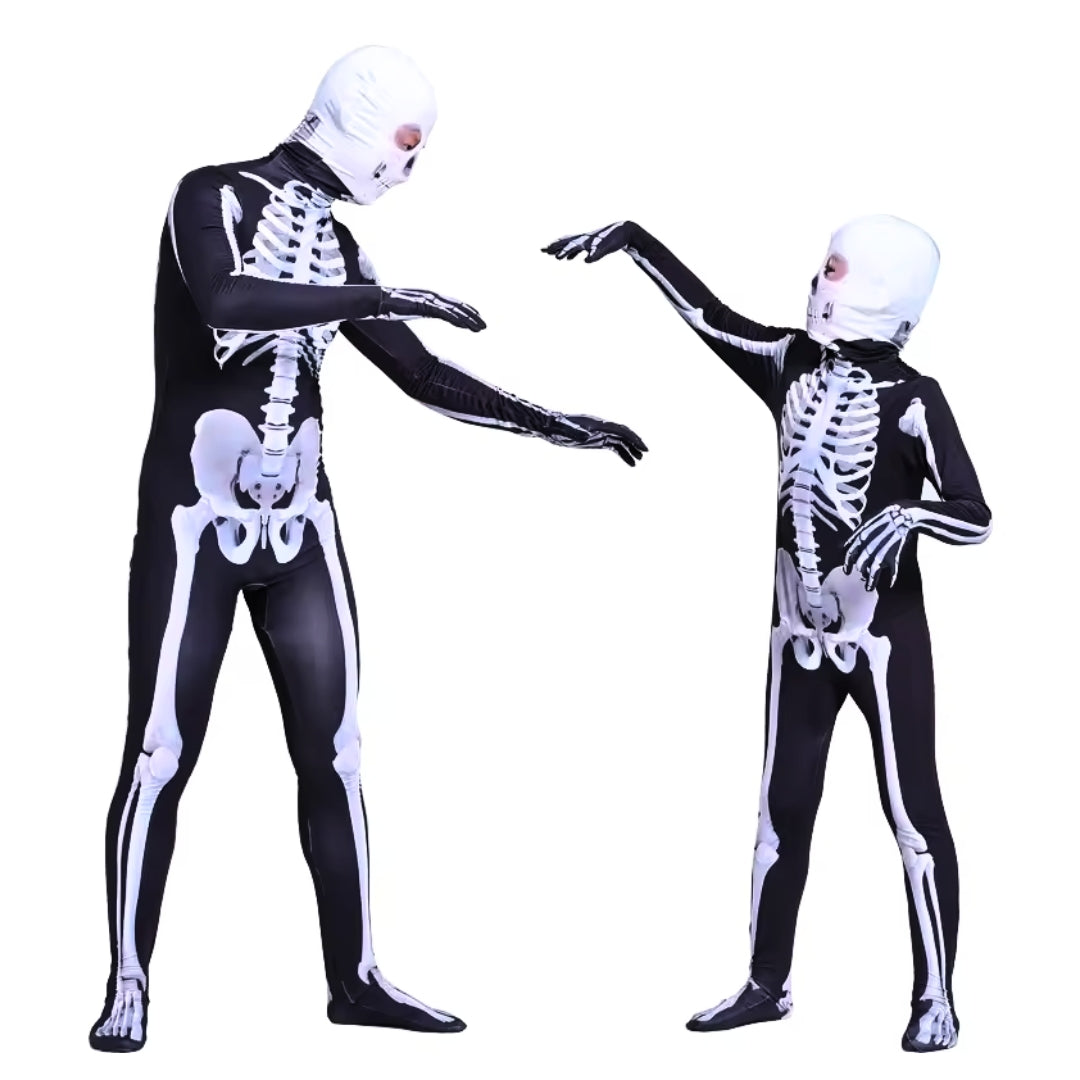 Halloween Ghost Jumpsuit with Mask with Both Side Print - Size L - Age 7 to 9 Years