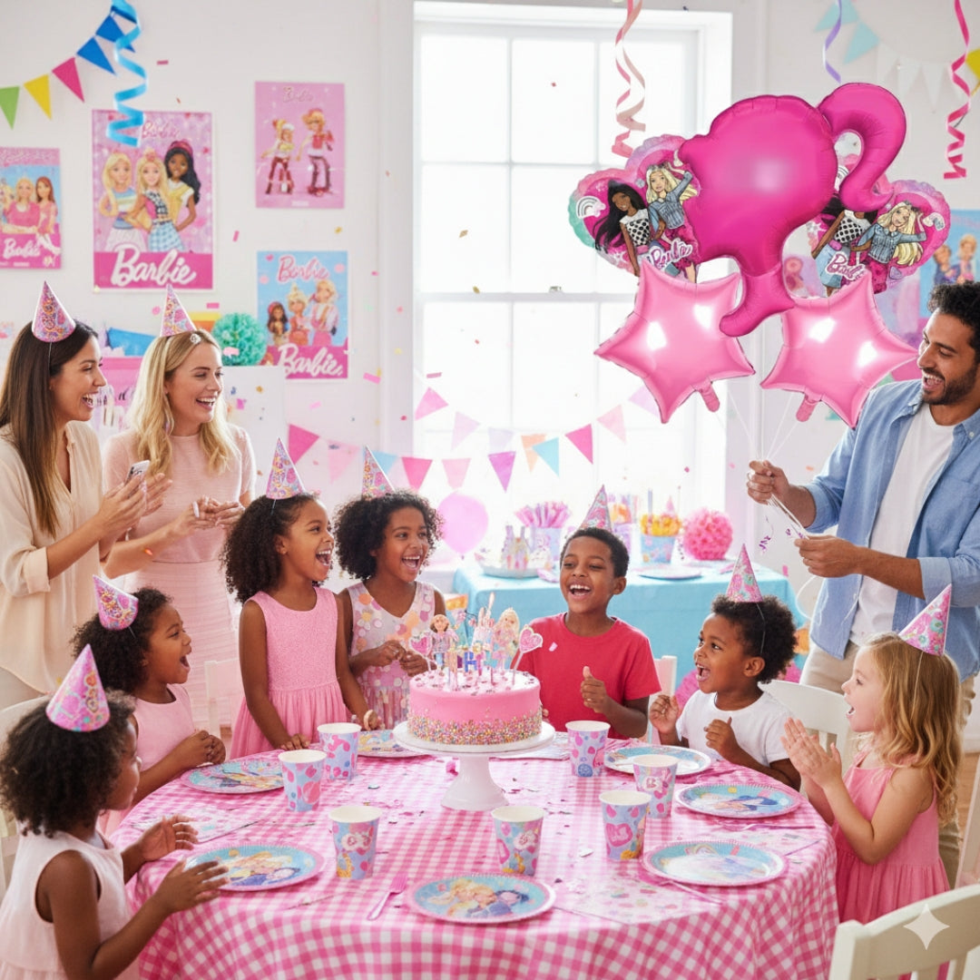 Pink Barbie Foil Balloon Set - 5PC