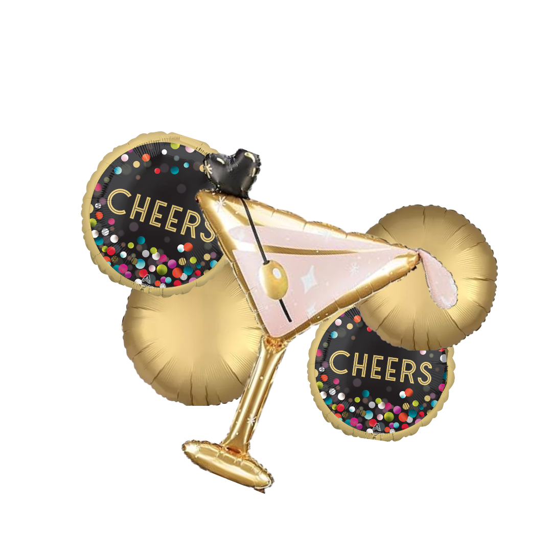 Cheers Cocktail Glass Balloon Set - 5PC