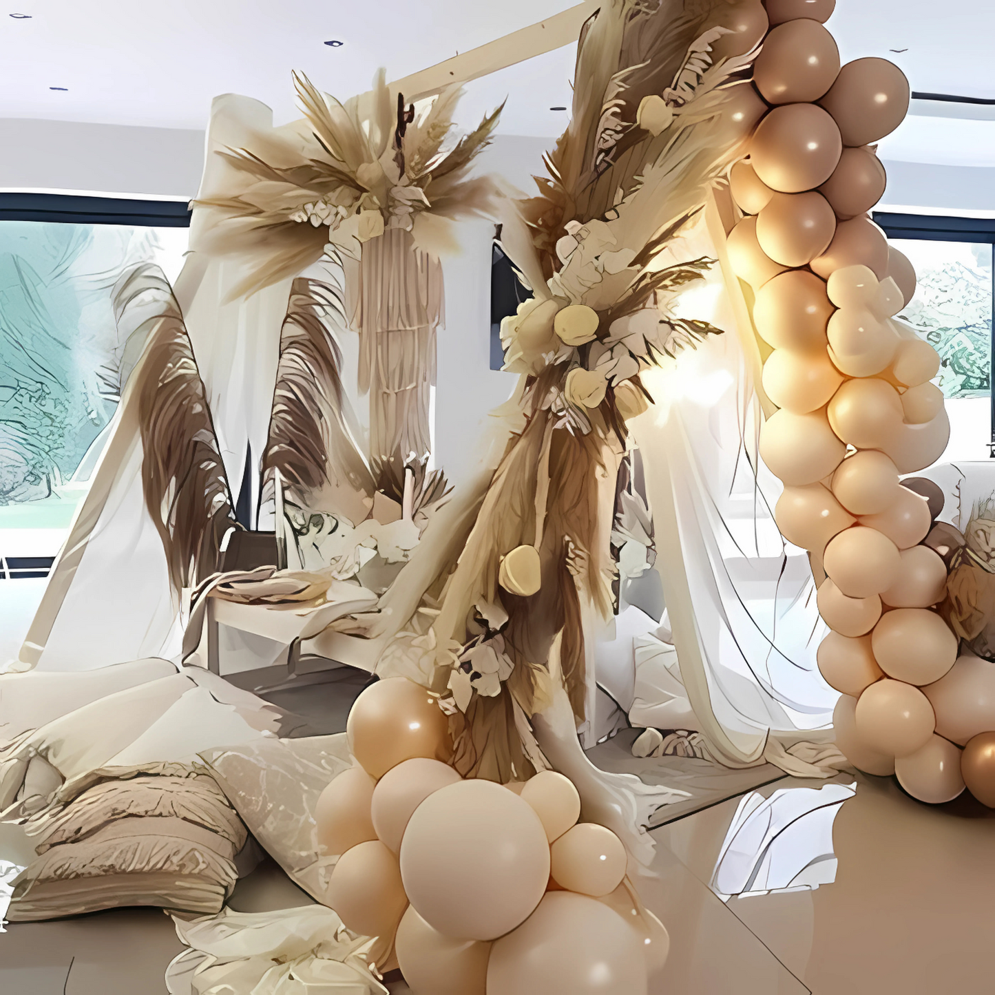 Apricot Beige / Skin Color Latex / Rubber Balloon - 10 inches - 20PC