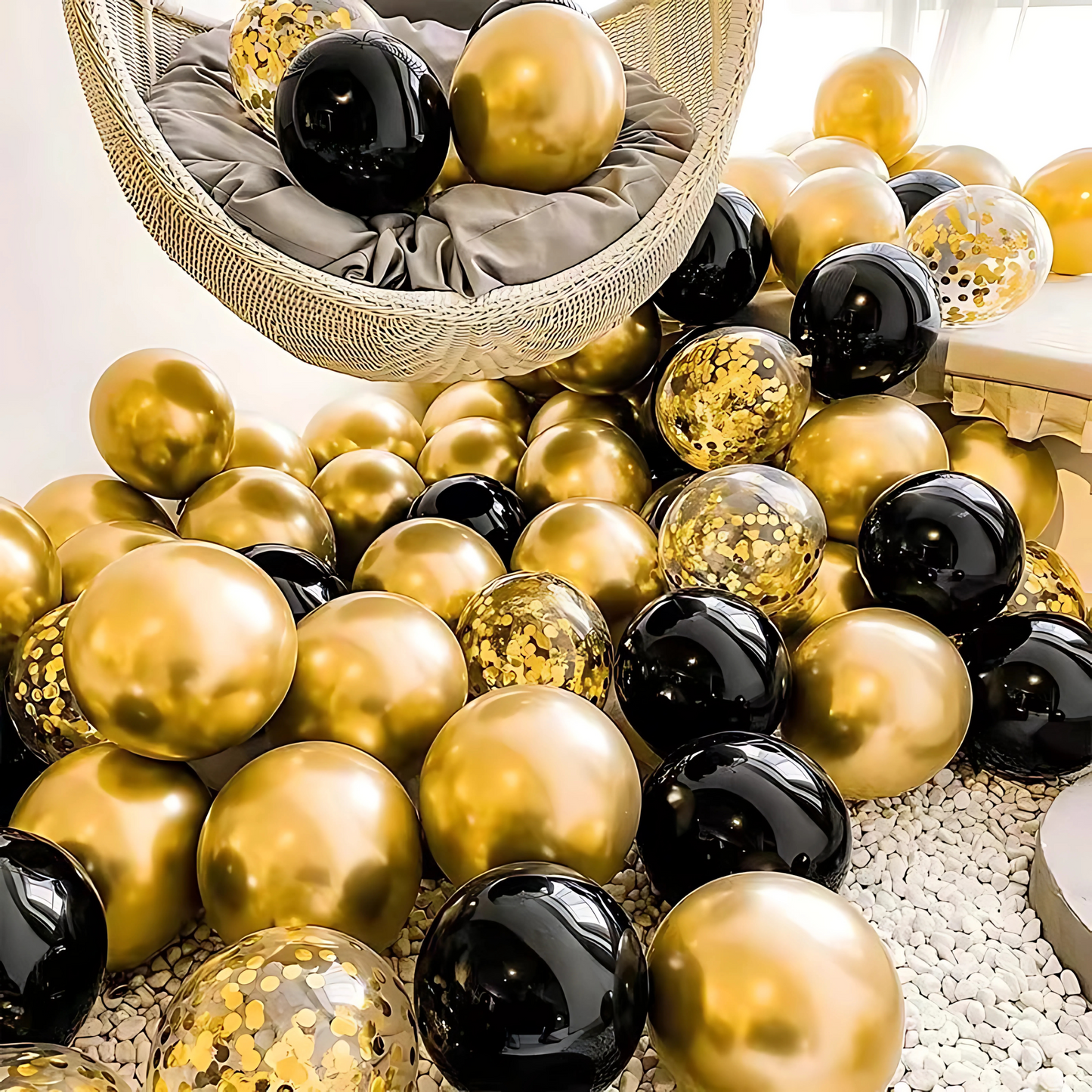 9" Chrome Gold Balloons - 50PC