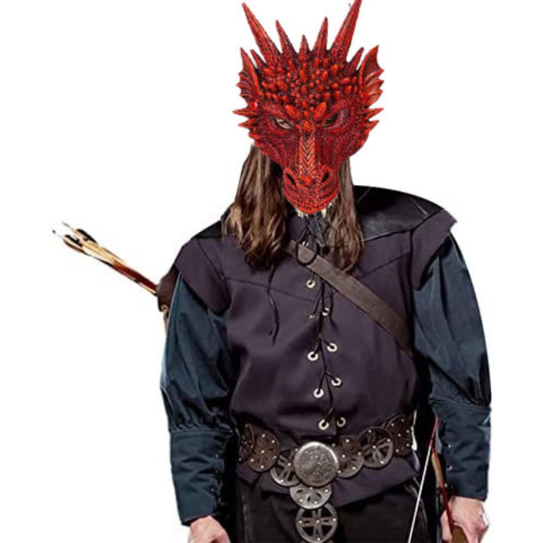 Cosplay Dragon Mask Red - 1PC