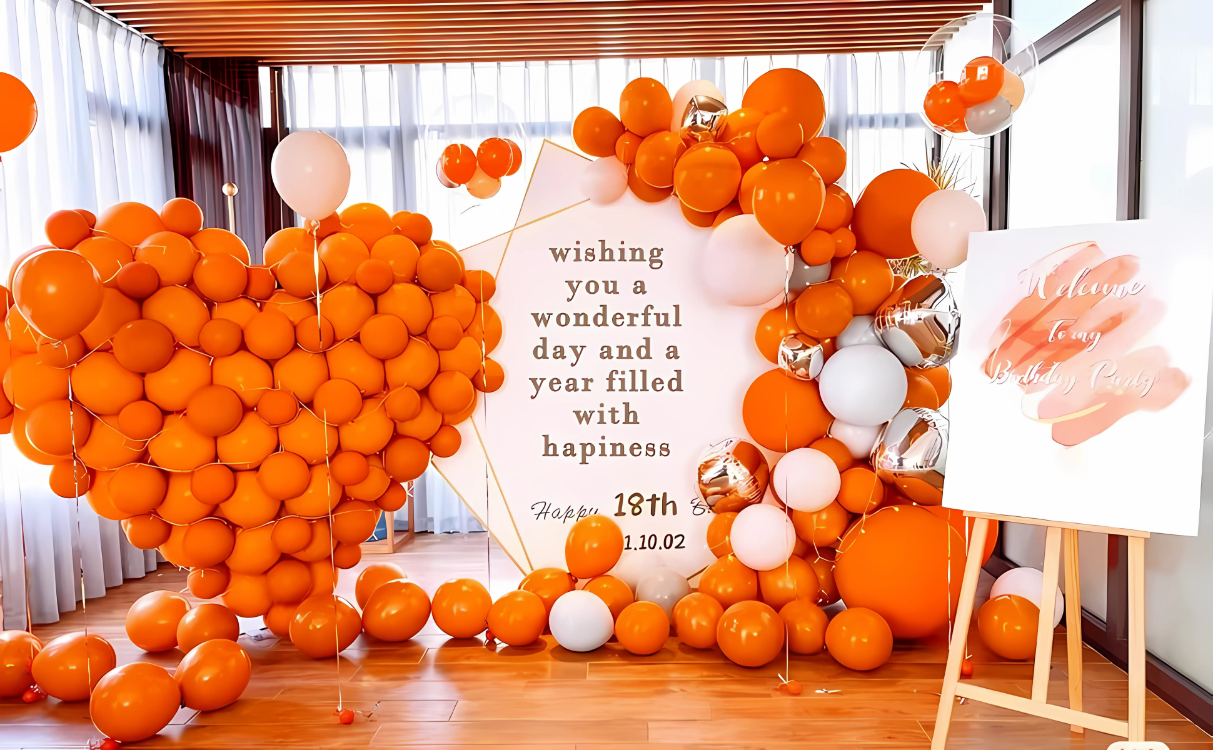 Orange Latex Balloons 10" - Pack of 50 PC