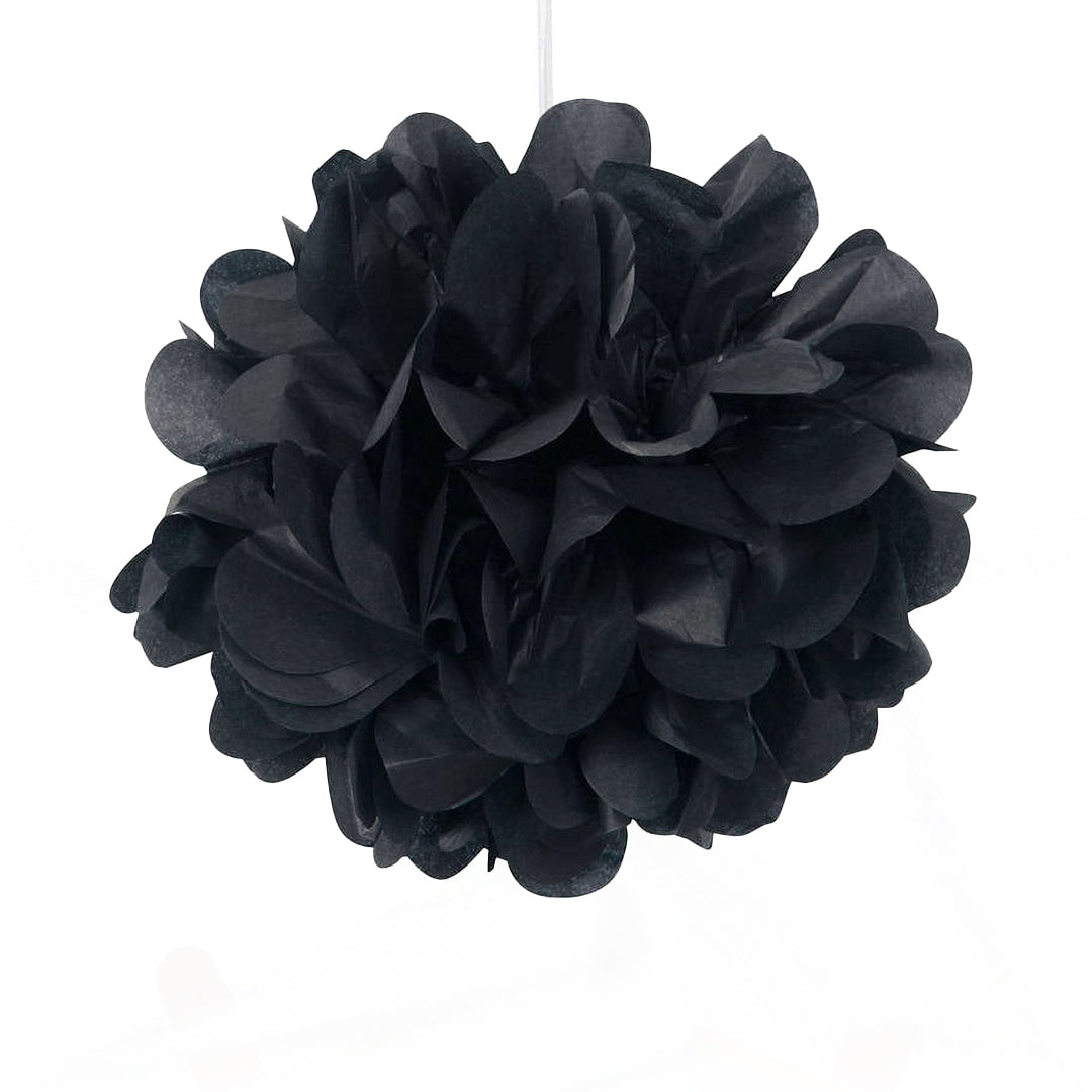 Black Fluffy Hanging Decor - 12 inches - 1PC