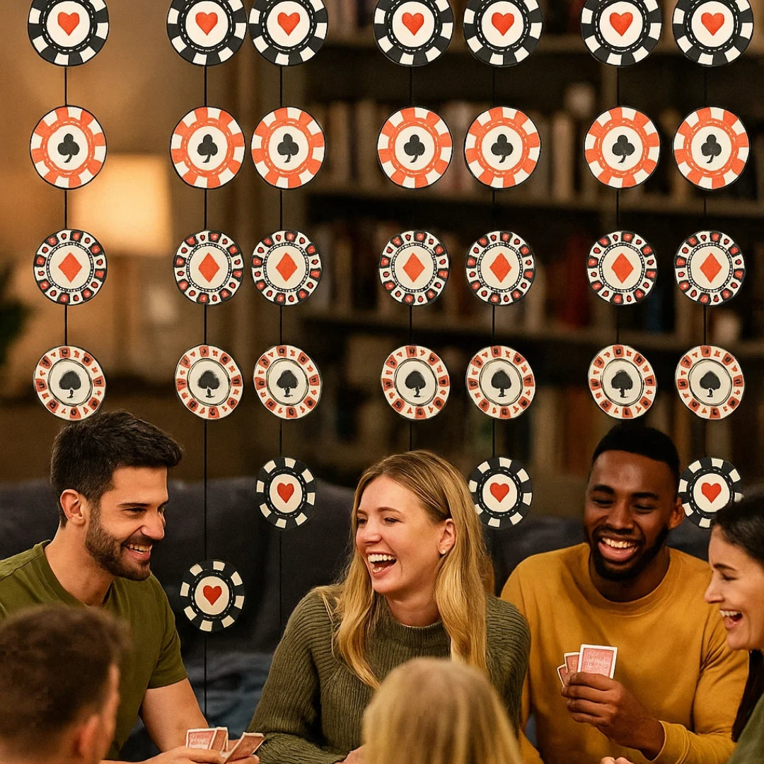 Card Party String Decoration - 6PC