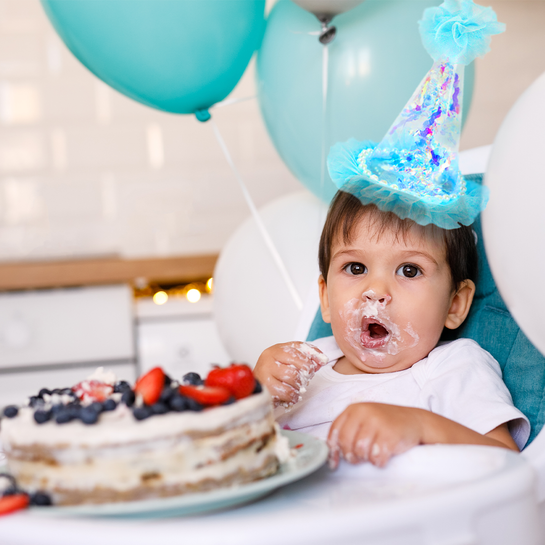 Small Transparent Blue Hat Net w/Confetti - 1PC