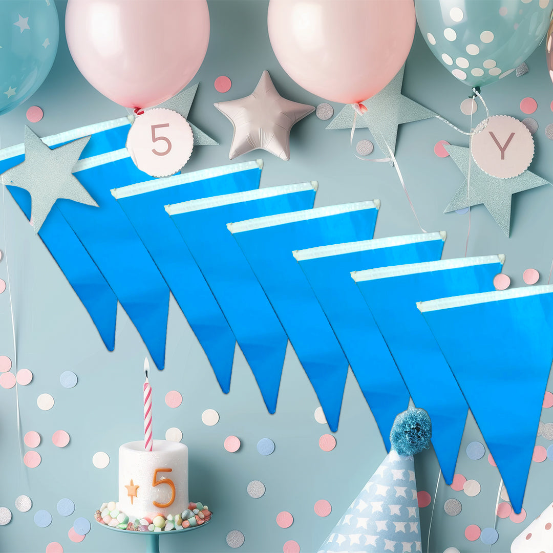 Flag Bunting Blue - Over 6Ft