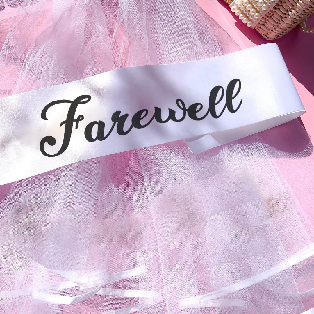 Farewell Sash White - 1PC