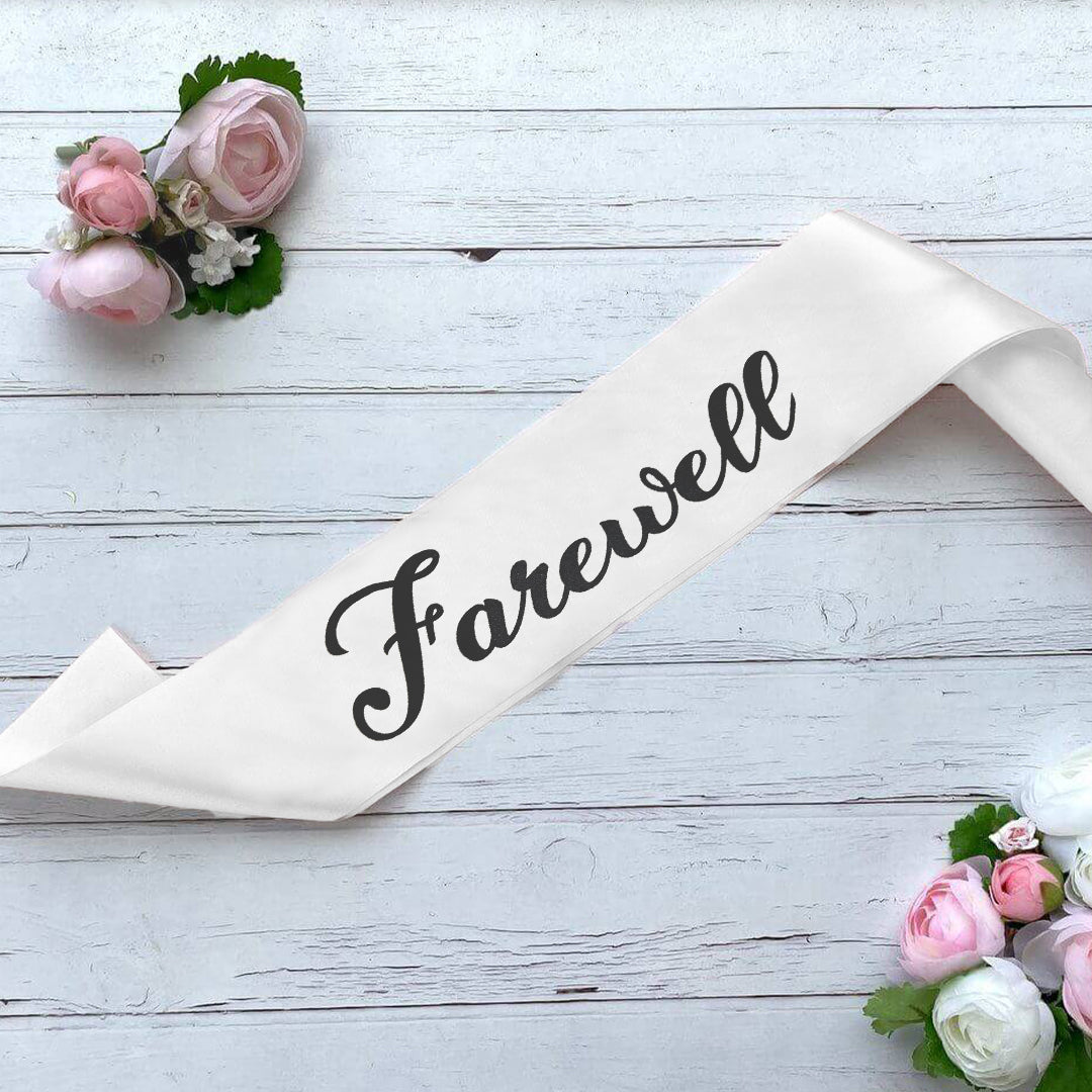 Farewell Sash White - 1PC