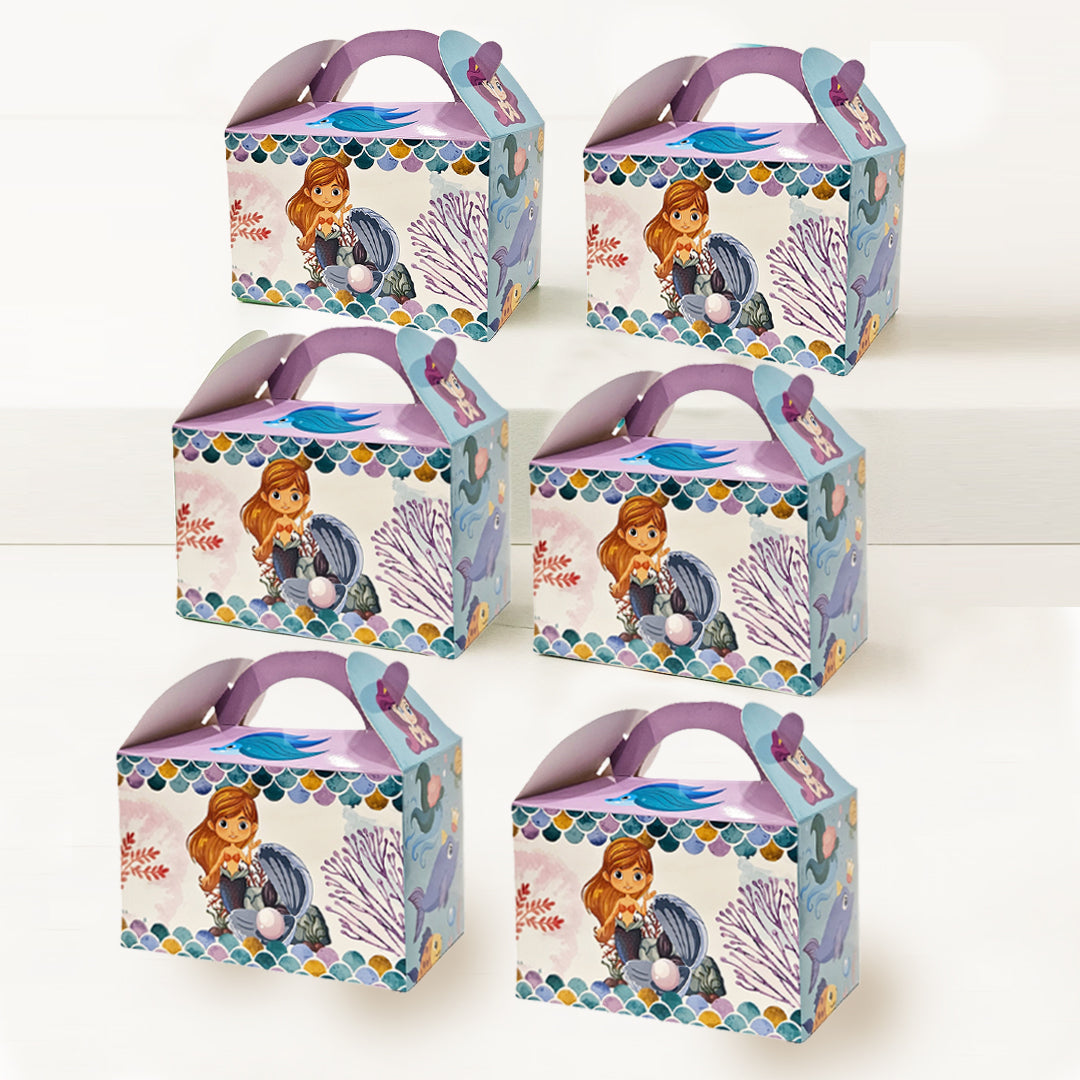 Mermaid Theme Treat Box for Return Gift/ Party Favour - 10PC