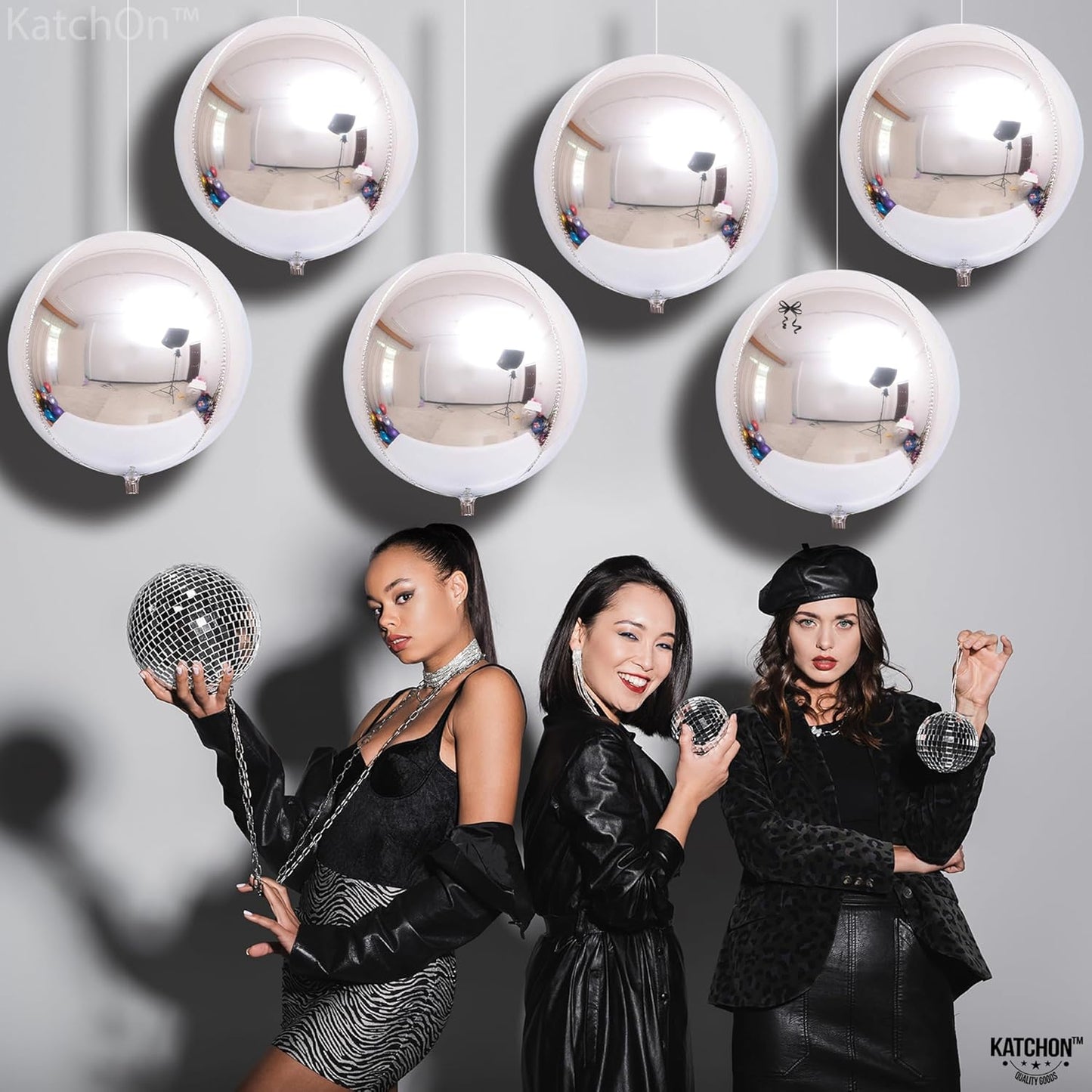 Orbz Jumbo Silver Balloons 21" P55