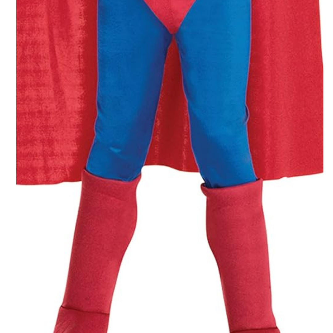 Fancy Superman Costume w/ Muscles for Kids - Age 5 to 7 Years