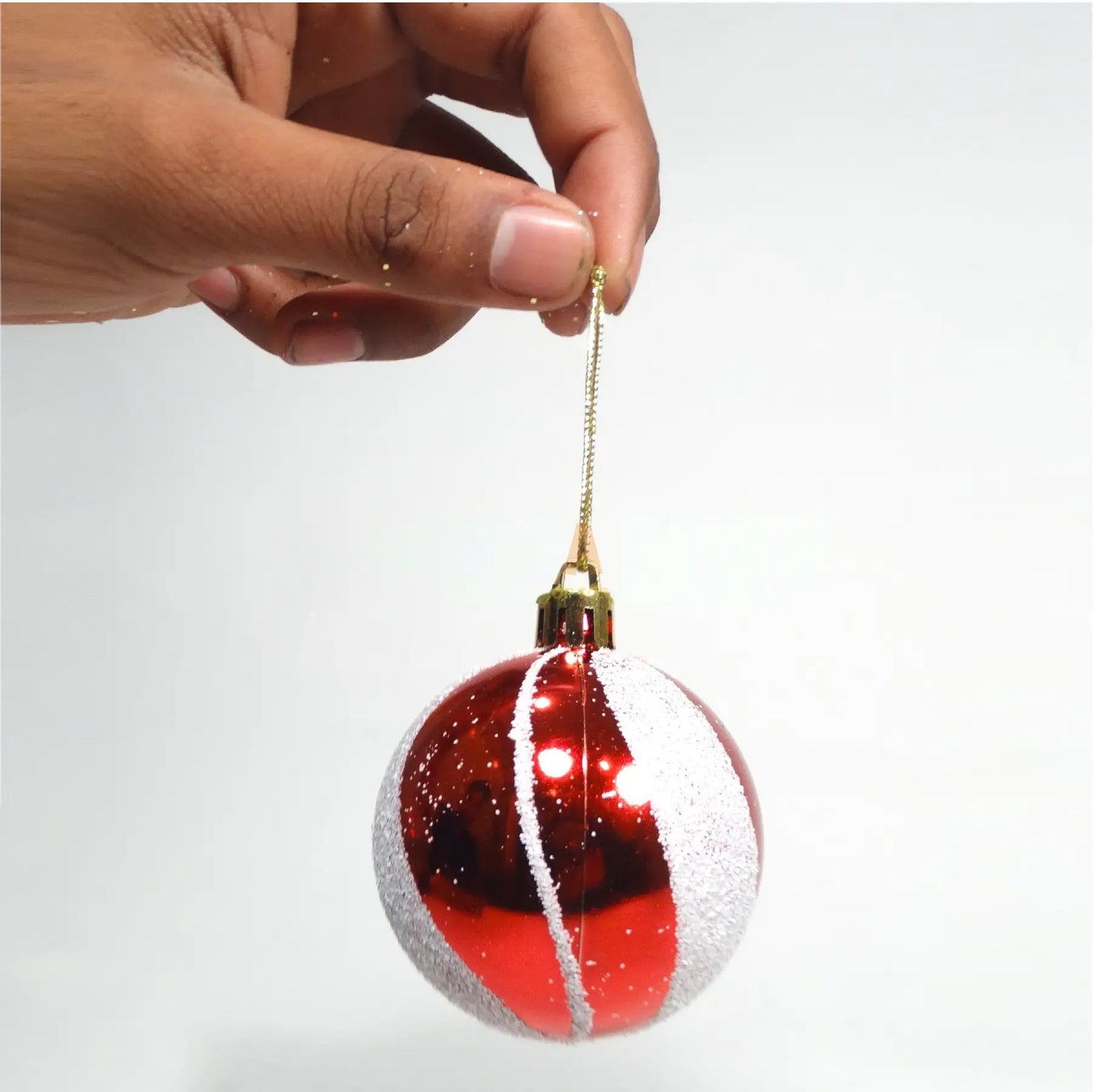 Christmas Glossy Balls for Xmas Tree Hanging Decoration - 5PC