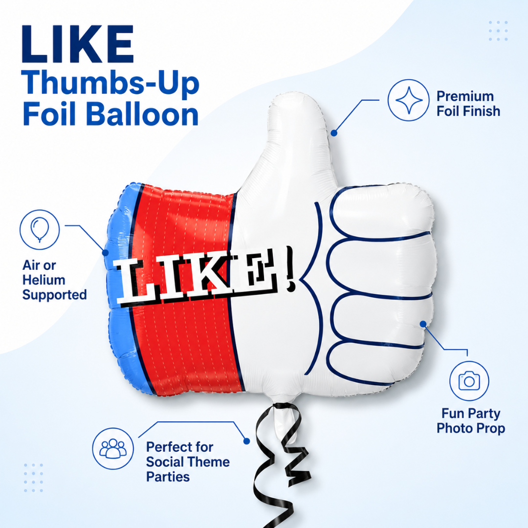 Like Thumbs Up Foil Balloon