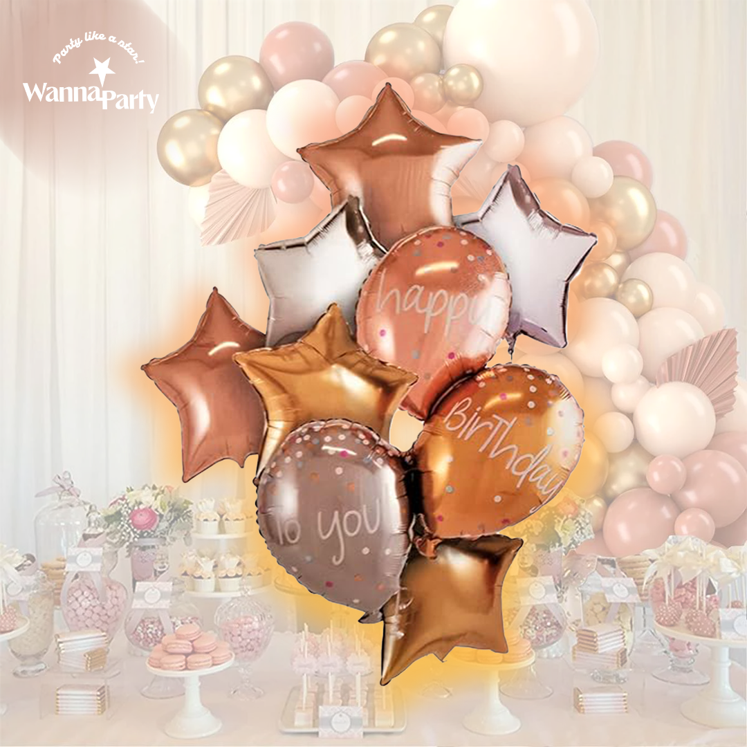 HBD Balloon Shape-7Pcs set