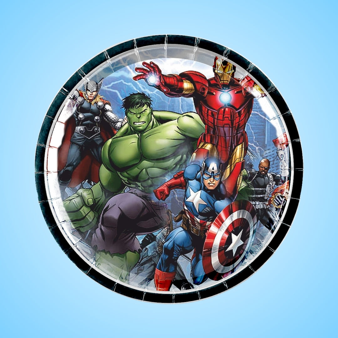 Avengers Theme Party Paper Plates - 9 inches - 8PC