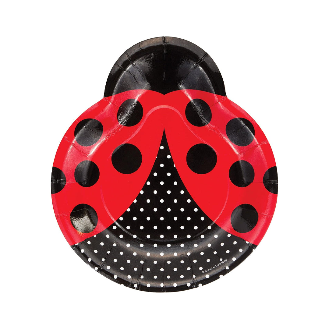 Lady Bug Theme Party Paper Plates - 9 inches - 8PC