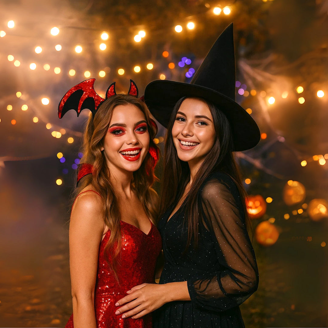 Halloween Bat Headband with Red Sequin - 1PC