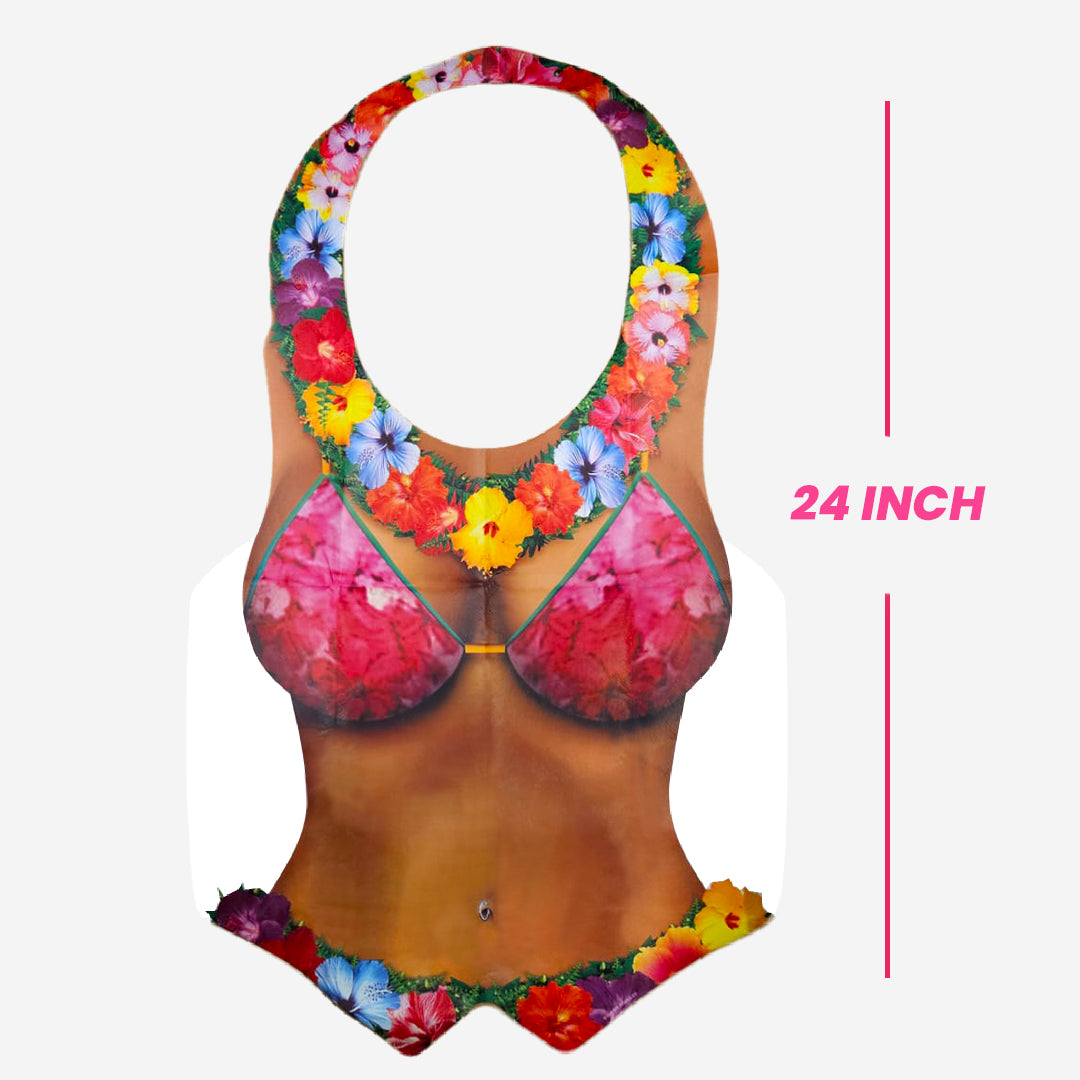 Beach Babe Printed Vest Photo Prop for Adults - 1PC