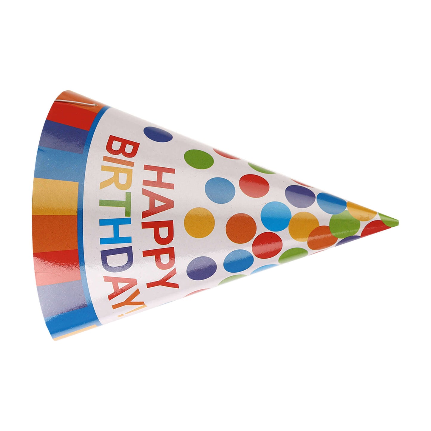 Happy Birthday Colorful Dots Hats - 8PC