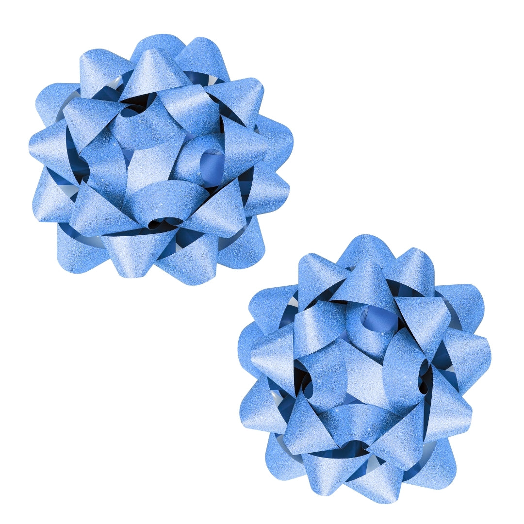 Blue Packaging Bow Ribbbons - 2PC